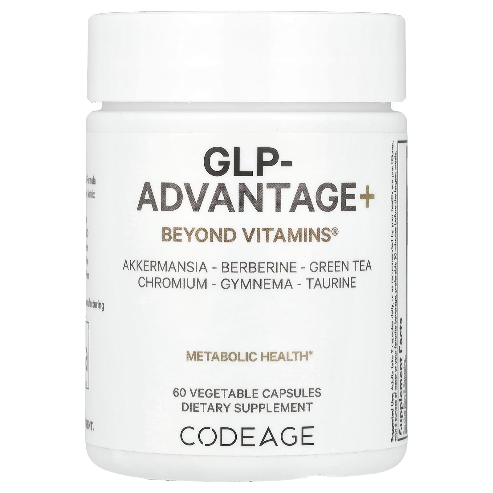 Codeage, GLP-Advantage+, Beyond Vitamins®, 60 Vegetable Capsules UPC 850049609678 | HiLife Vitamins